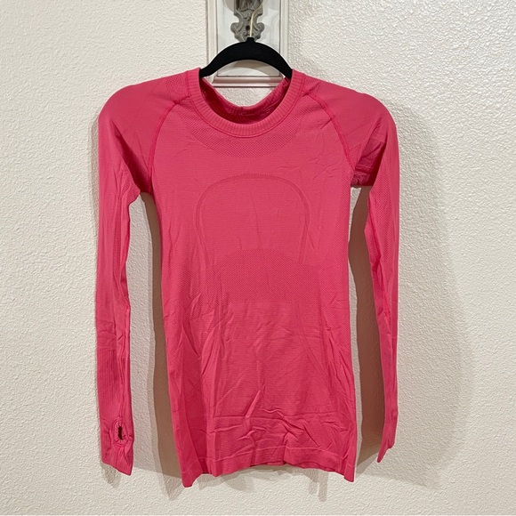 Swiftly Tech Long-Sleeve Shirt 2.0 Hip Length - Pink Dragonfruit - Size 4 - Picture 5 of 11